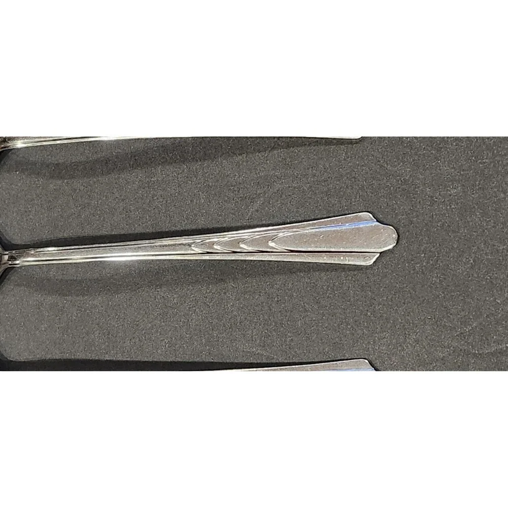 EKCO‎ Stainless Chevron Iced Tea Spoons Made USA Set of 7